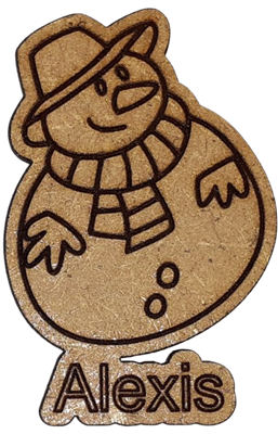 Magnet - Bonhomme de neige personnalisable